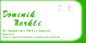 dominik merkli business card